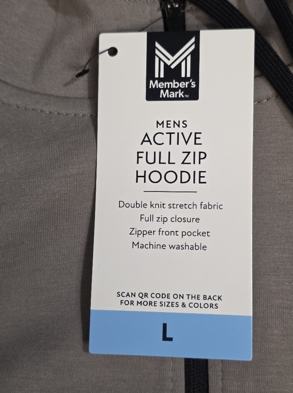 Member's Mark Active Full Zip Hooded Jacket/Sweatshirt Mens Size Large - Picture 8 of 10